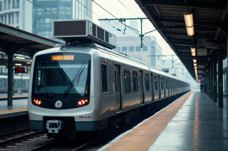 Metro Train with Rooftop HVAC
